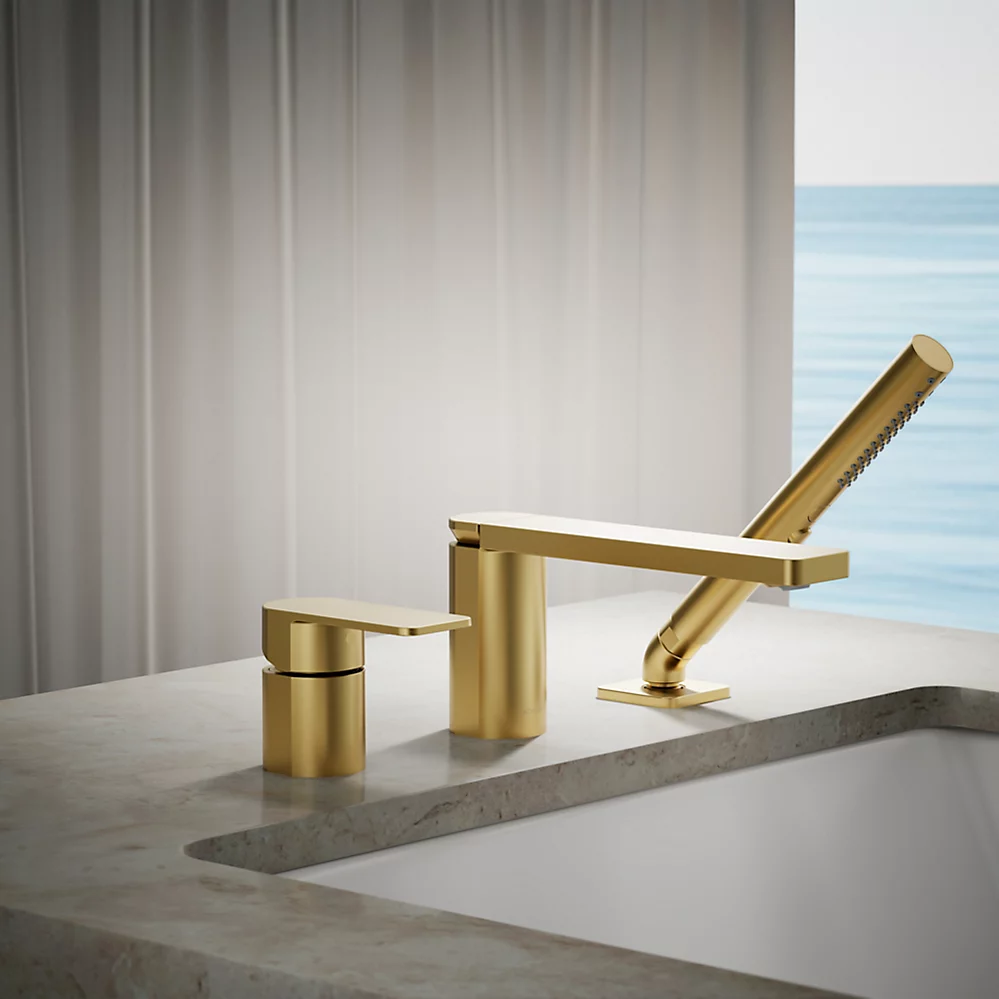 Kohler 23488-4-2MB Parallel 3Hole Bath Filler W/ Hndshwr