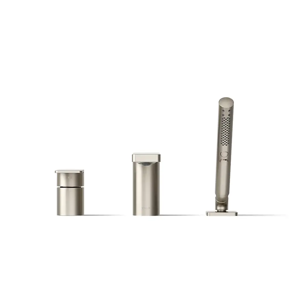 Kohler 23488-4-BN Parallel 3Hole Bath Filler W/ Hndshwr