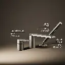 Kohler 23488-4-BN Parallel 3Hole Bath Filler W/ Hndshwr