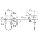 Kohler 23488-4-BN Parallel 3Hole Bath Filler W/ Hndshwr