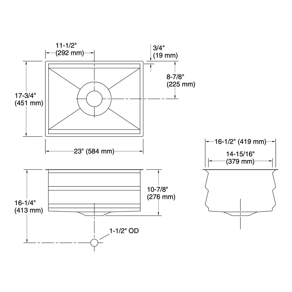 Kohler 23650-NA Prolific 23 Kitchen Sink with Accessories