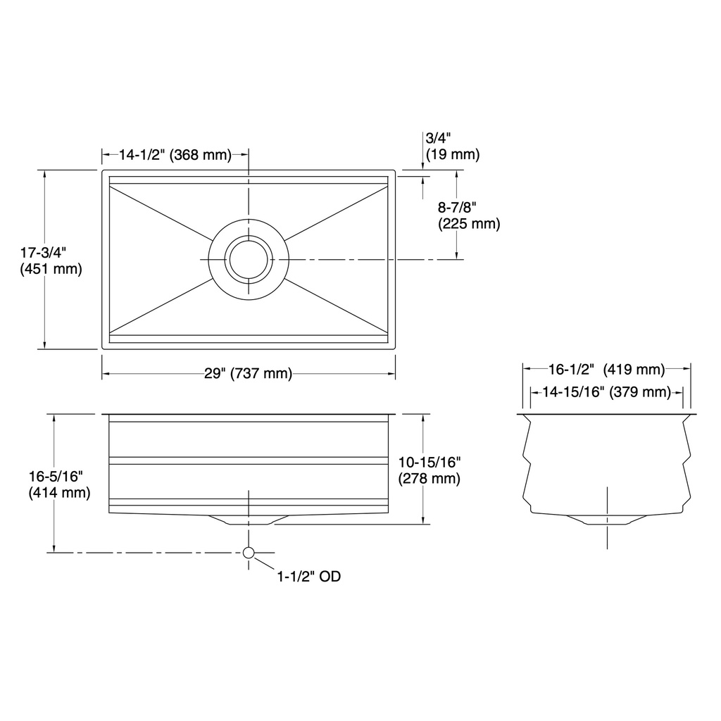 Kohler 23651-NA Prolific 29 Kitchen Sink