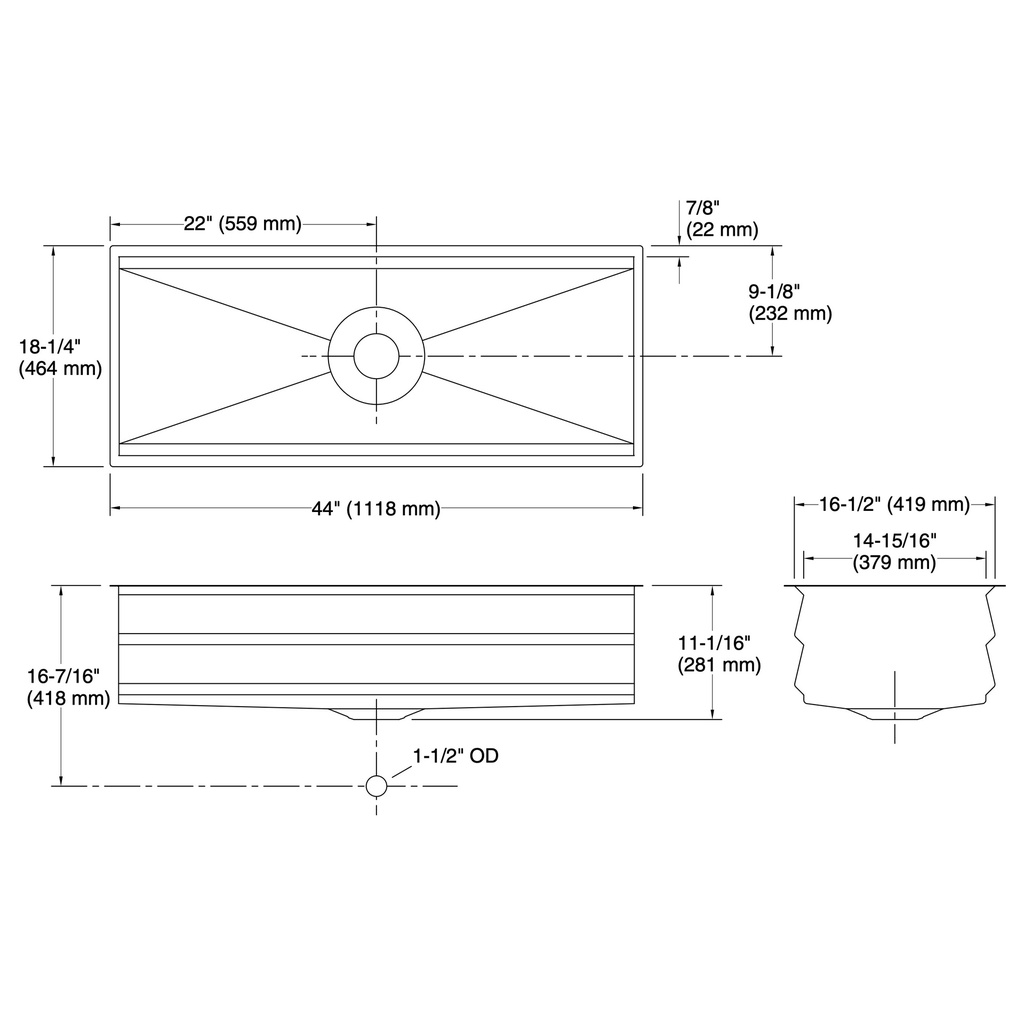 Kohler 23652-NA Prolific 44 Kitchen Sink