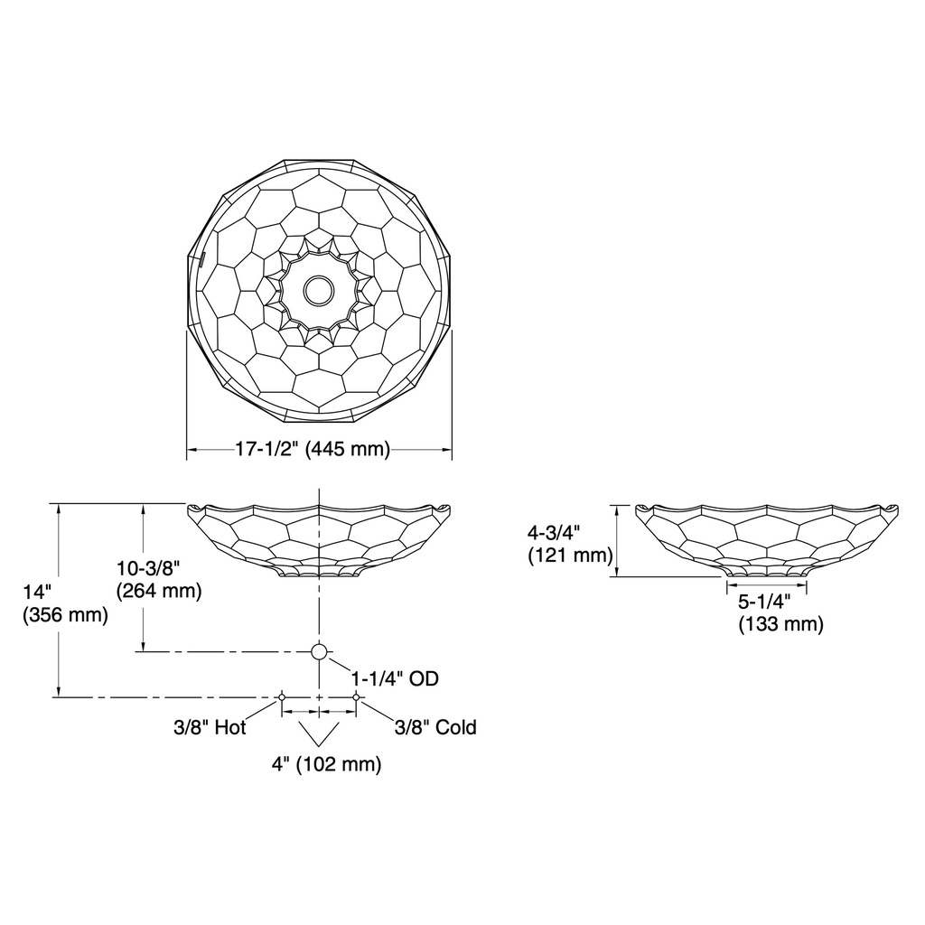 Kohler 2373-B11 Briolette Glass Lav