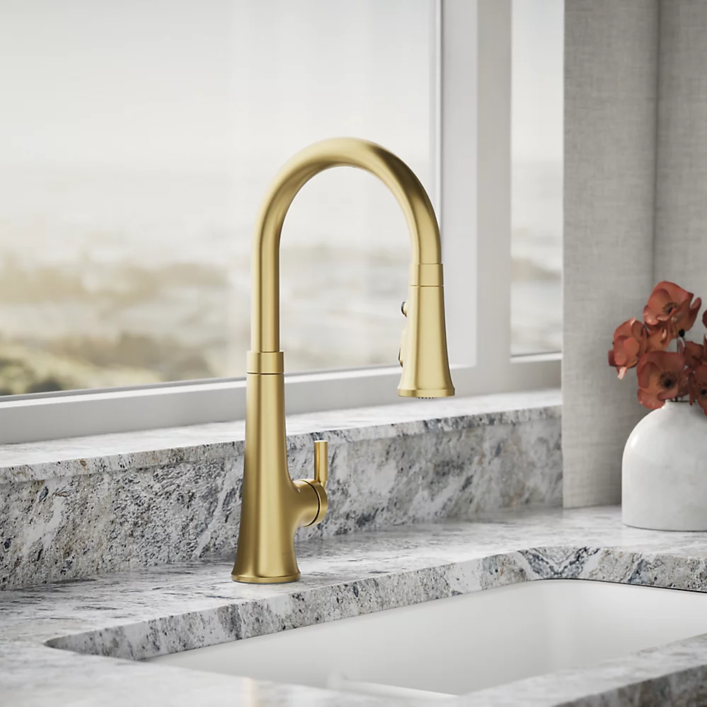 Kohler 23766-2MB Tone Pull Down Kitchen Faucet W/ Response