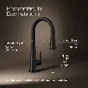 Kohler 23766-BL Tone Pull Down Kitchen Faucet W/ Response