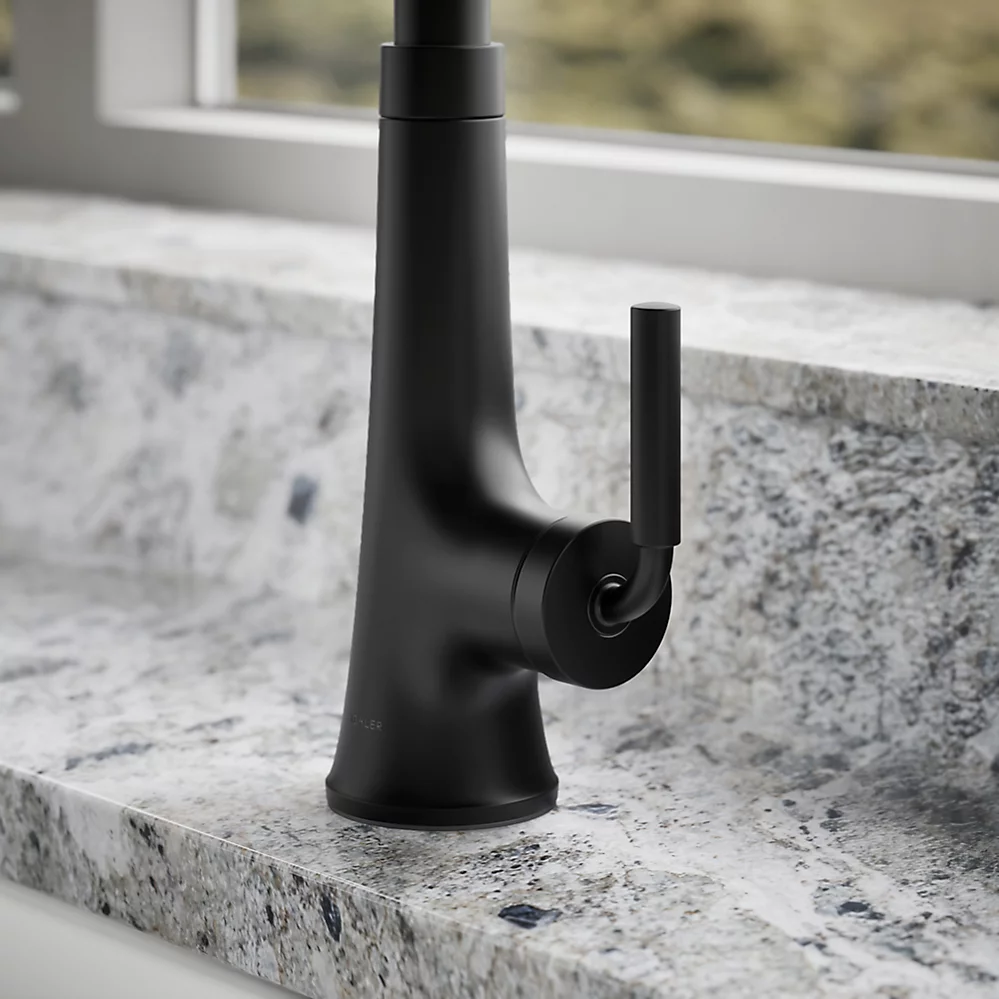 Kohler 23766-BL Tone Pull Down Kitchen Faucet W/ Response