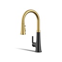 Kohler 23766-BMB Tone Pull Down Kitchen Faucet W/ Response