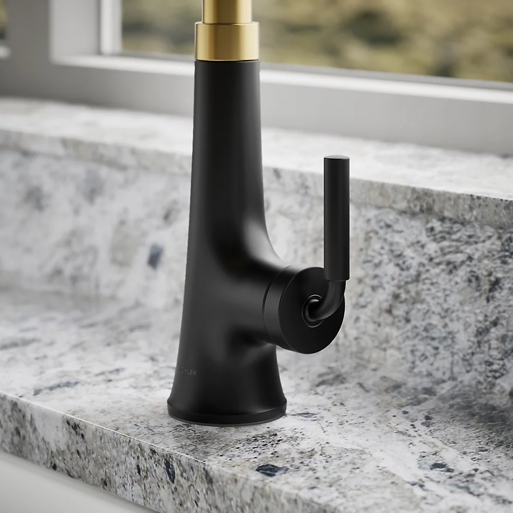 Kohler 23766-BMB Tone Pull Down Kitchen Faucet W/ Response