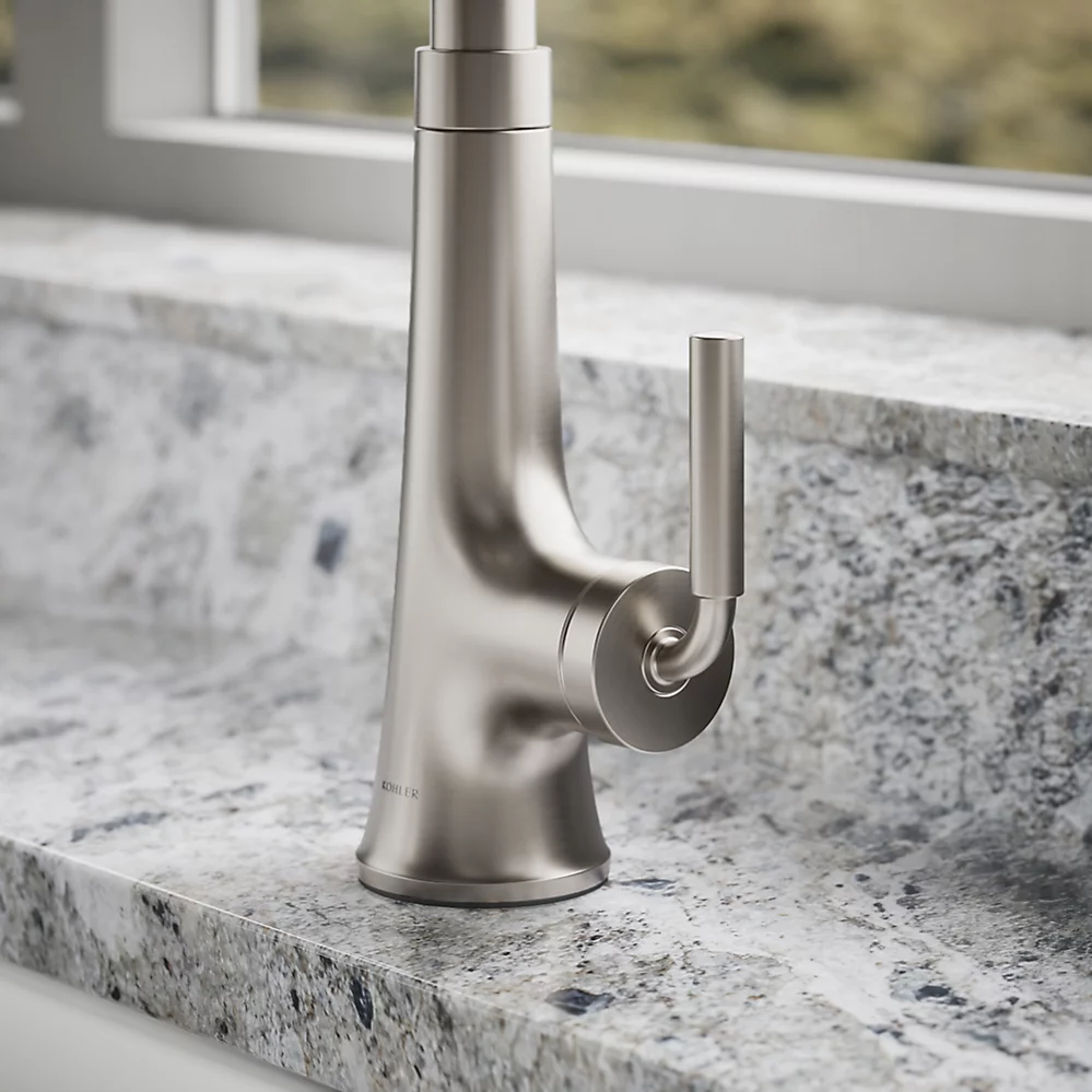 Kohler 23766-VS Tone Pull Down Kitchen Faucet W/ Response Vibrant Stainless