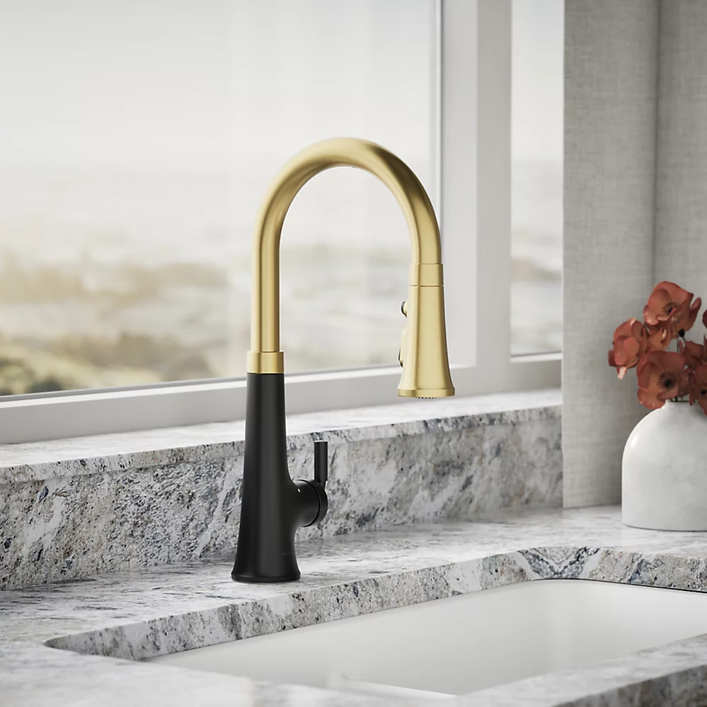 Kohler 23766-WB-BMB Tonepull Down Kitchen Faucet W/Konnect