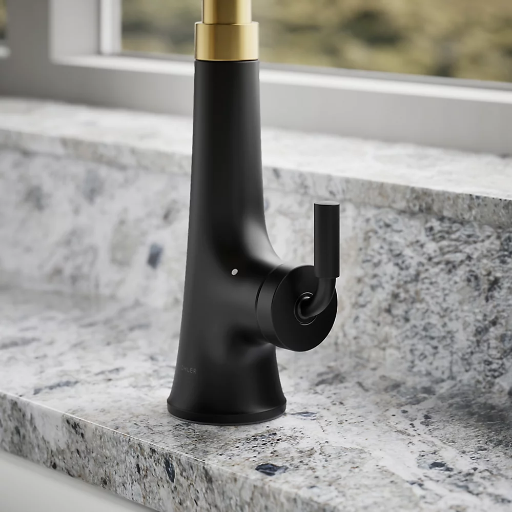 Kohler 23766-WB-BMB Tonepull Down Kitchen Faucet W/Konnect