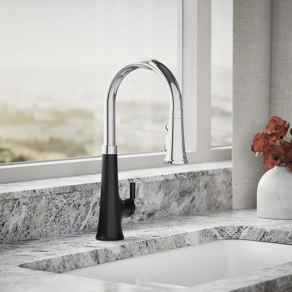 Kohler 23766-WB-CBL Tonepull Down Kitchen Faucet W/Konnect