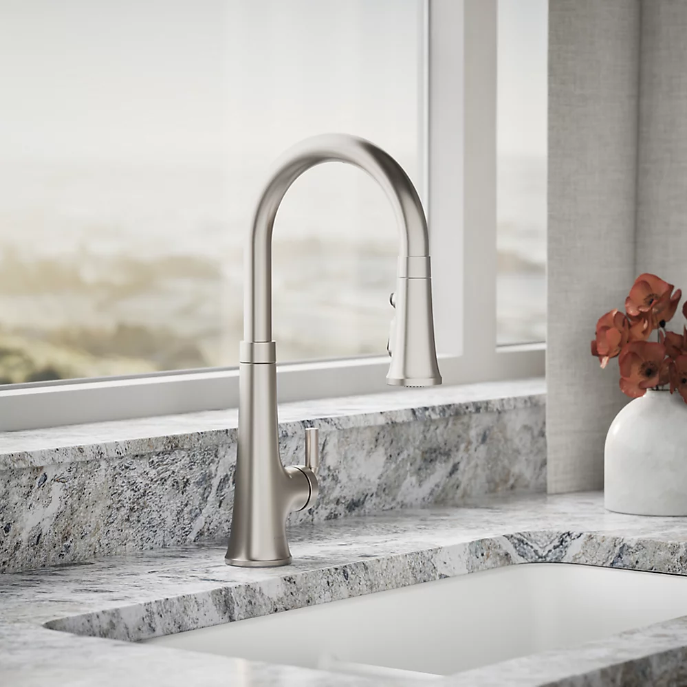Kohler 23766-WB-VS Tonepull Down Kitchen Faucet W/Konnect