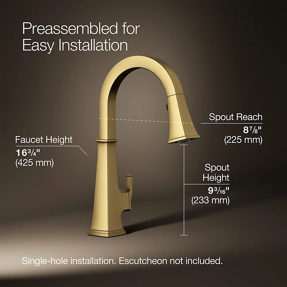 Kohler 23832-WB-2MB Riff Pull Down Kitchen Fct W/Konnect