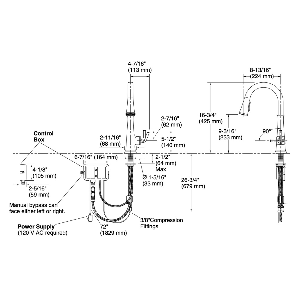 Kohler 23832-WB-2MB Riff Pull Down Kitchen Fct W/Konnect