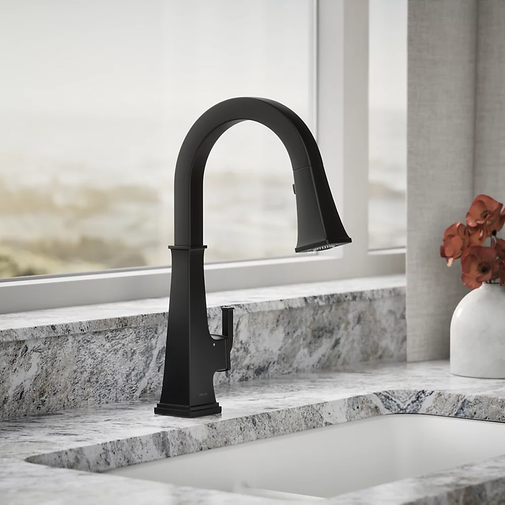 Kohler 23832-WB-BL Riff Pull Down Kitchen Fct W/Konnect