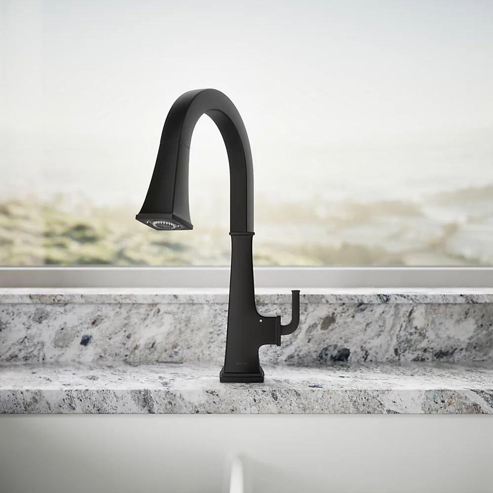 Kohler 23832-WB-BL Riff Pull Down Kitchen Fct W/Konnect