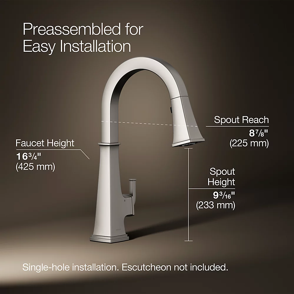Kohler 23832-WB-VS Riff Pull Down Kitchen Fct W/Konnect
