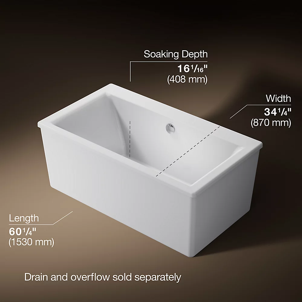 Kohler 24010-0 Stargaze Fs 60 Bath W/Straight Apron