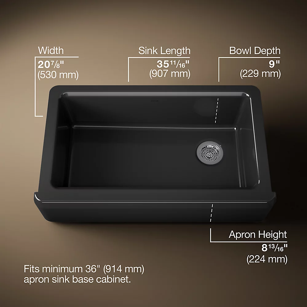 Kohler 24564-7 Riverby Uc 36 Tall Apron Sink