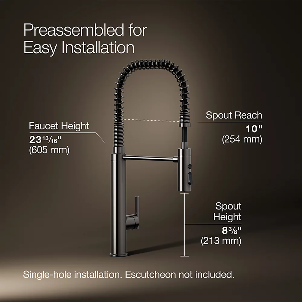 Kohler 24982-TT Purist Semi-Pro Kitchen Faucet
