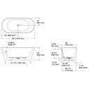 Kohler 25165-0 Evok 66 Oval Freestanding Bath