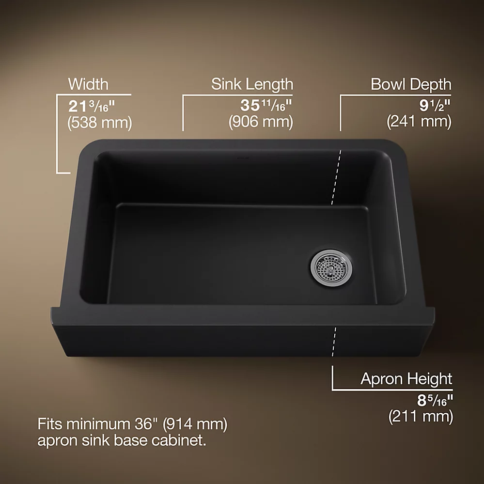 Kohler 25786-CM1 Cairn 1 Basin 36 Tall Apron