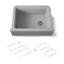 Kohler 25787-CM4 Cairn 1 Basin 30 Tall Aprn