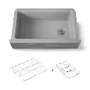 Kohler 25788-CM4 Cairn 1 Basin 36 Decor Aprn