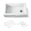Kohler 25788-CM6 Cairn 1 Basin 36 Decor Aprn