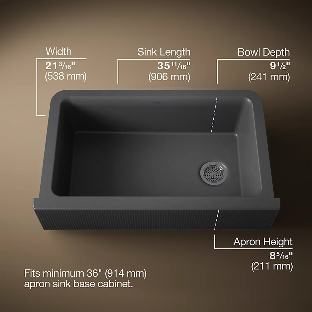 Kohler 25788-CM7 Cairn 1 Basin 36 Decor Aprn