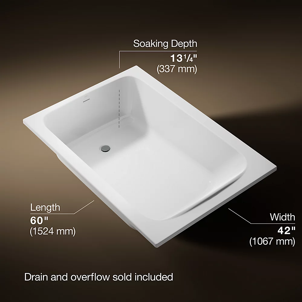 Kohler 25833-0 Avec 60X42 Drop-In Bath