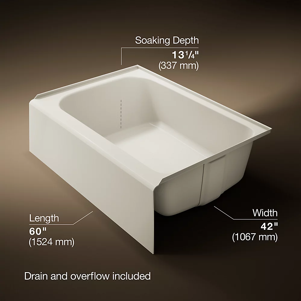 Kohler 25833-RA-96 Avec 60 X 42 Ia Bath RH Drain