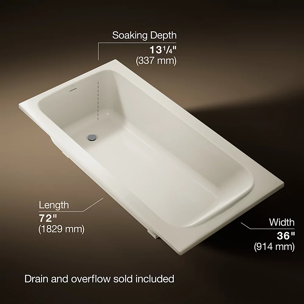 Kohler 25834-96 Avec 72X36 Drop-In Bath
