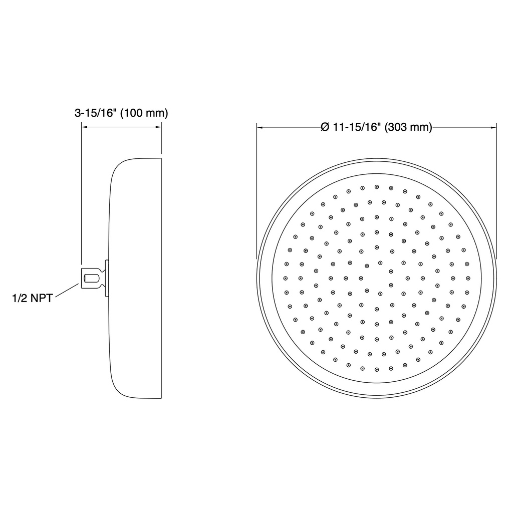 Kohler 26291-TT Statement 1F 12 Round Rainhead