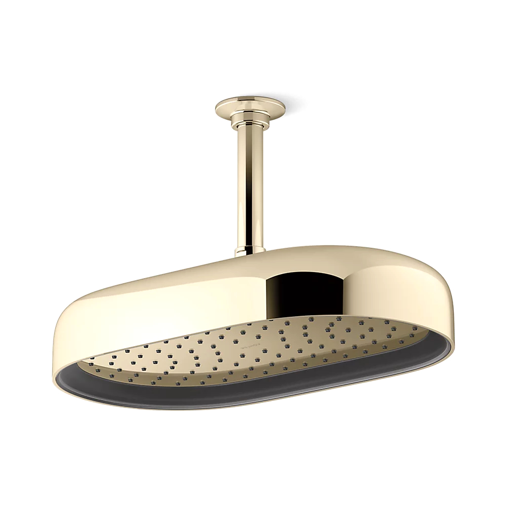 Kohler 26294-AF Statement 1F 14" Oblong Rainhead Vibrant French Gold