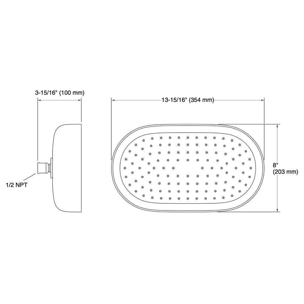 Kohler 26294-BN Statement 1F 305Mm/12 Oblong Rainhead