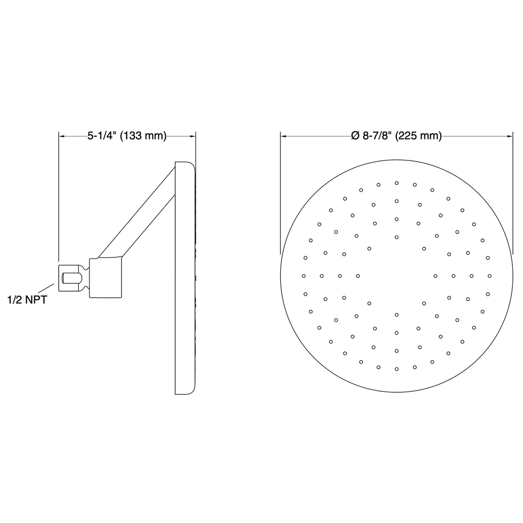Kohler 26301-BN Statement Iconic Open Rain Rh