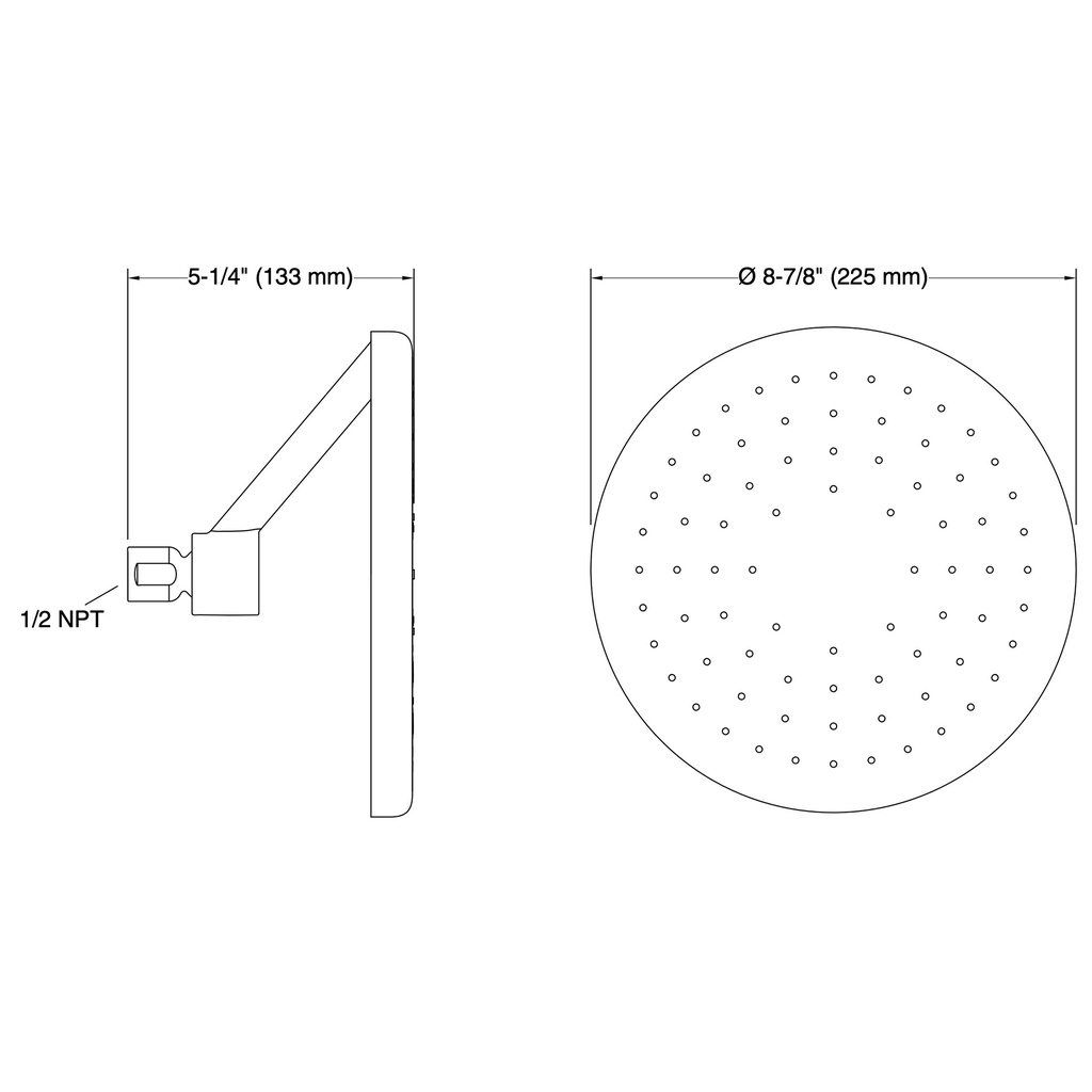 Kohler 26301-G-BN Statement Iconic Open Rain Rh G