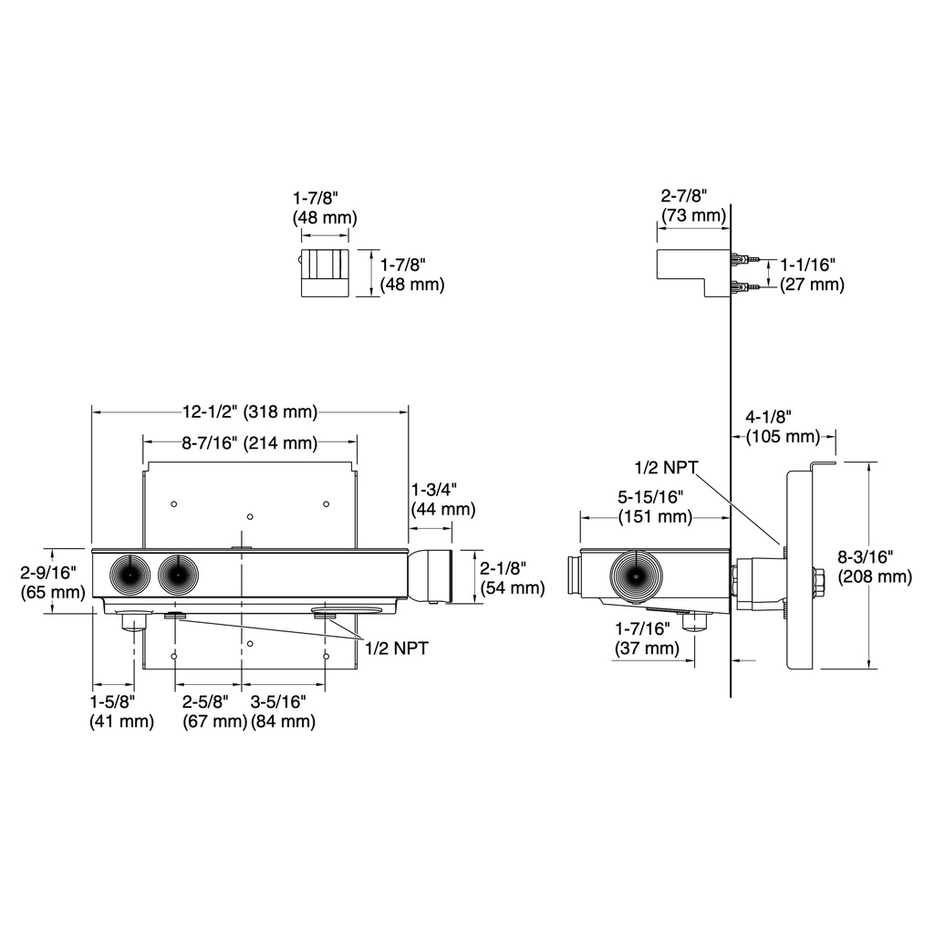 Kohler 26335-9-2MB Anthem Exposed Th Dual Sh W/O Fit 2Ot