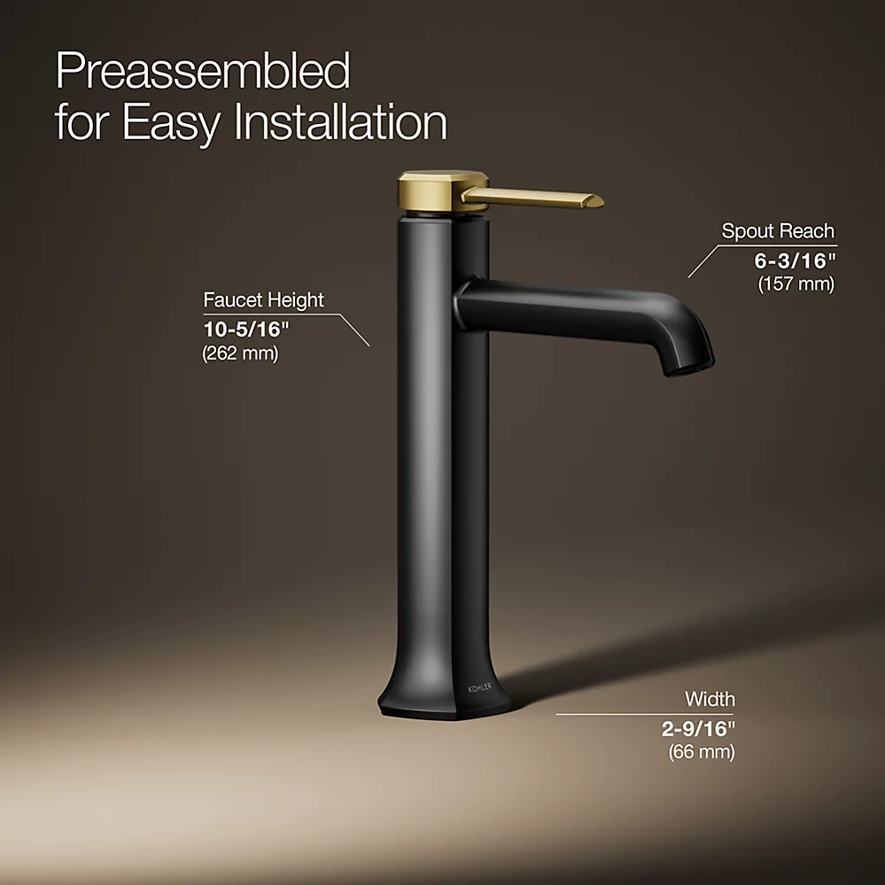 Kohler 27003-4-BMB Occasion Single Control Tall Lav Fct