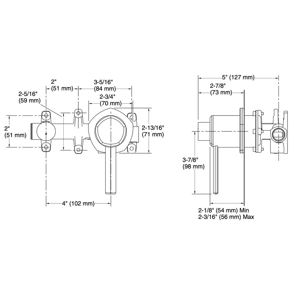 Kohler 27012-4-BL Occasion Wall Mount Single Handle Fct