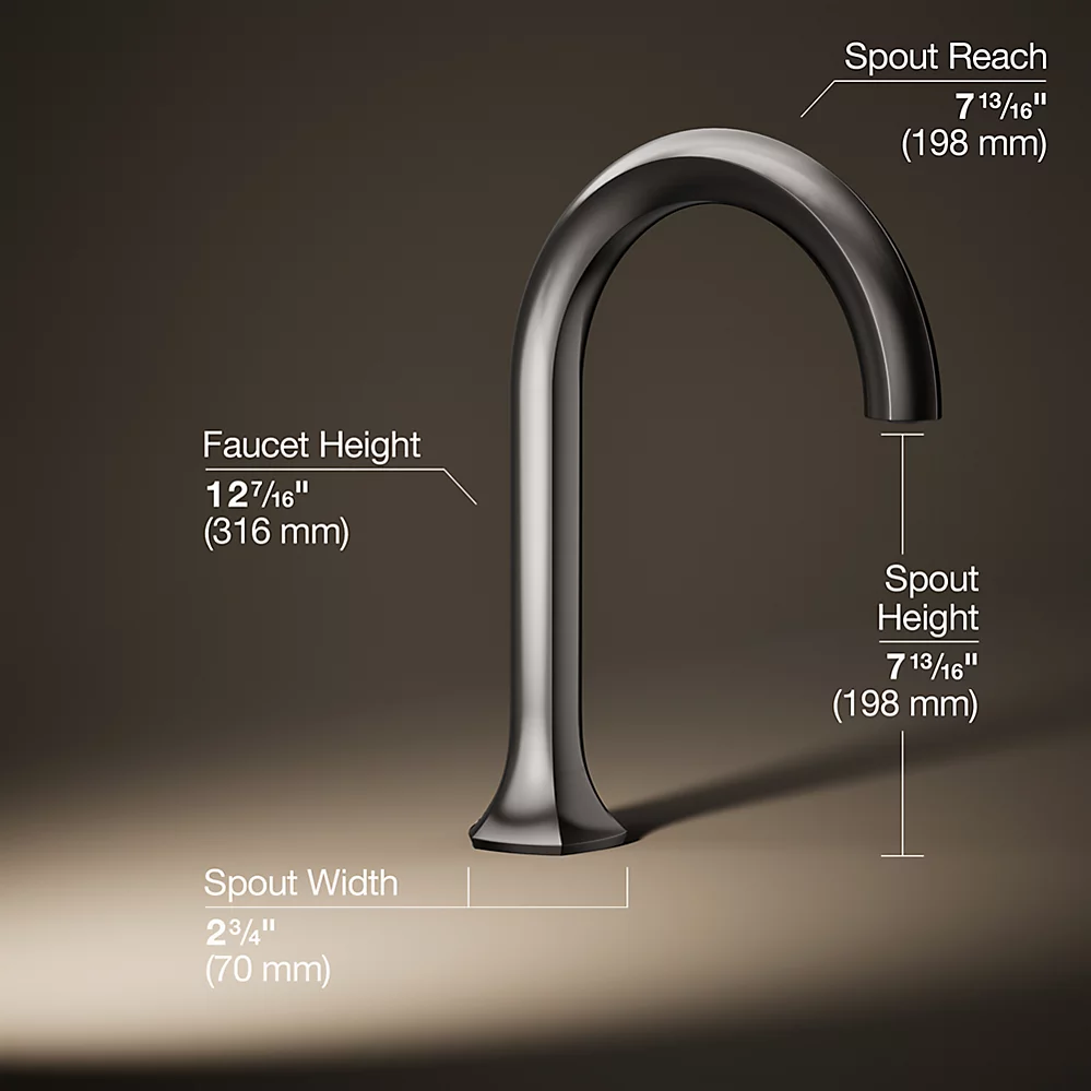 Kohler 27016-TT Occasion Deck Mount Bath Cane Spout