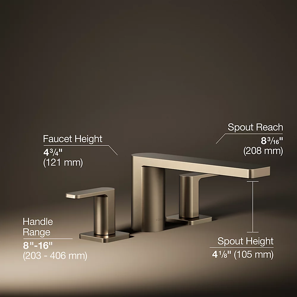 Kohler 27121-4-BV Parallel 2 Handle Dm Bath Faucet Lever