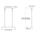 Kohler 27267-CHLED-BLL Purist Linear Led Chandelier