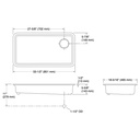 Kohler 27785-CM3 Neoroc Cairn 33 Sgl Basin Ada Sink