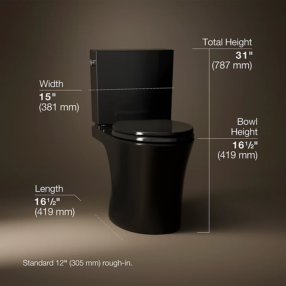 Kohler 28161-7 Veil Ch Eb 1.28 2-Pc Tlt