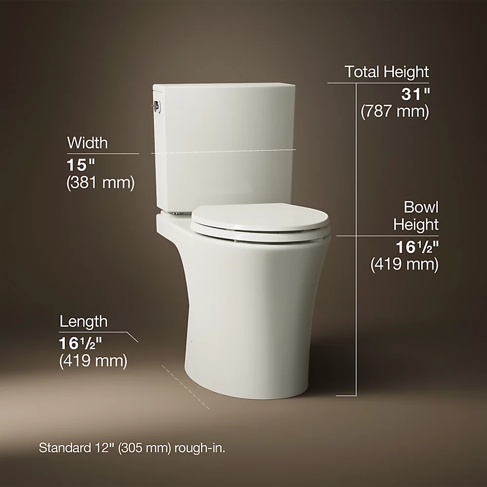 Kohler 28161-96 Veil Ch Eb 1.28 2-Pc Tlt