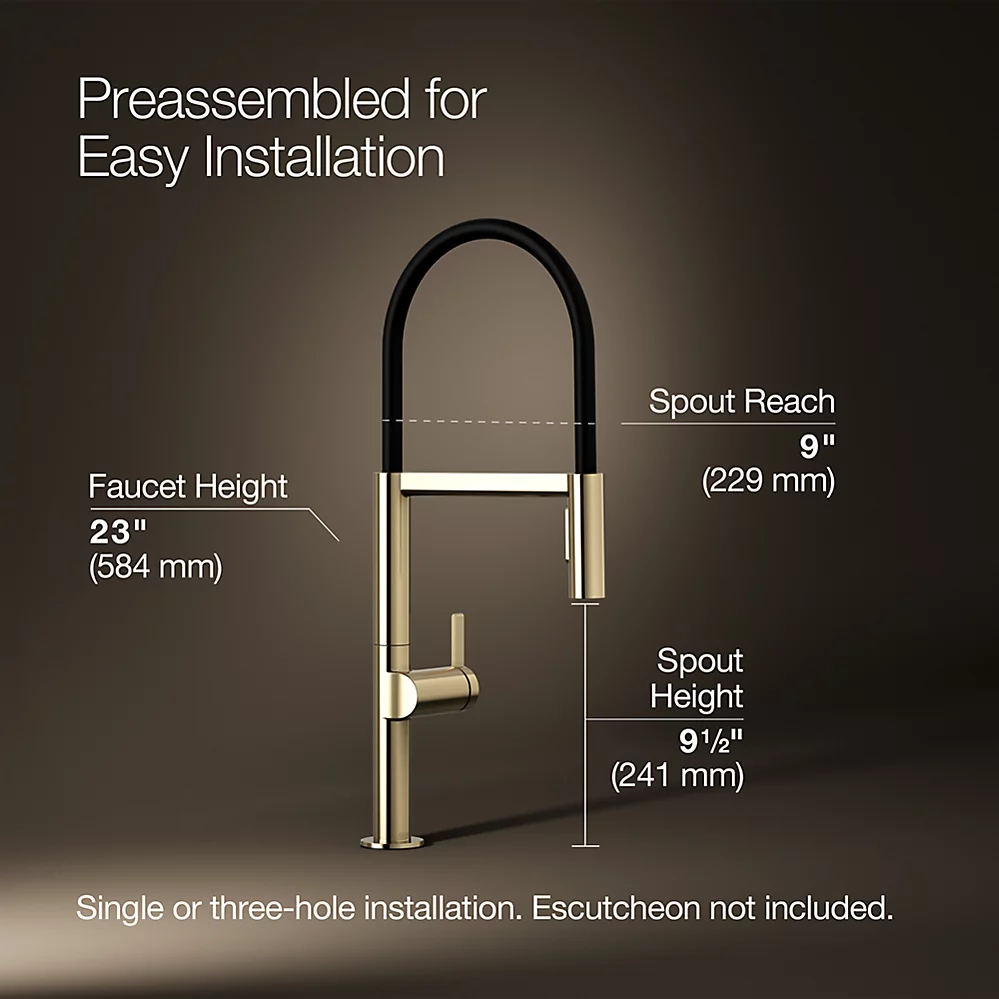 Kohler 28267-AF Components Semi-Pro Kitchen Faucet